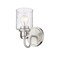 Z-Lite Kinsley 1 Light Wall Sconce, Brushed Nickel And Clear Seeded 340-1S-BN - alternate 5